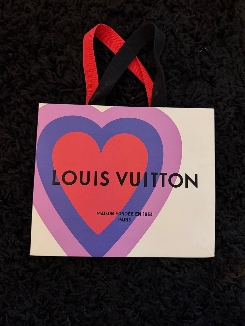 Louis Vuitton Red, Purple & Pink Heart Shopper Tote